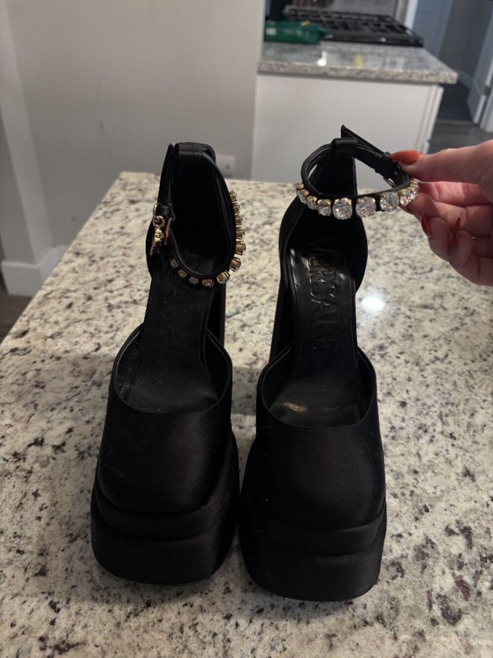 Versace Medusa Black Platform Pumps 5.5